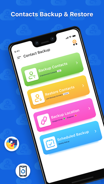 Contacts Backup and Restore - عکس برنامه موبایلی اندروید