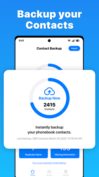 Contacts Backup - Sync Restore - Image screenshot of android app