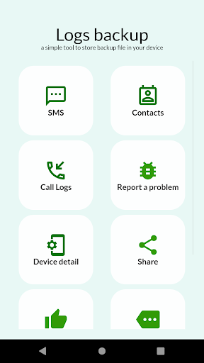 SMS , Call Logs , Contacts Bac - عکس برنامه موبایلی اندروید