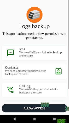 SMS , Call Logs , Contacts Bac - عکس برنامه موبایلی اندروید