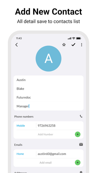 Contacts - عکس برنامه موبایلی اندروید