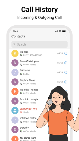 Contacts - عکس برنامه موبایلی اندروید