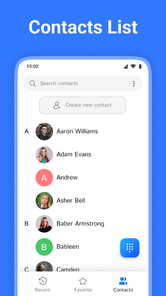 Contacts - عکس برنامه موبایلی اندروید