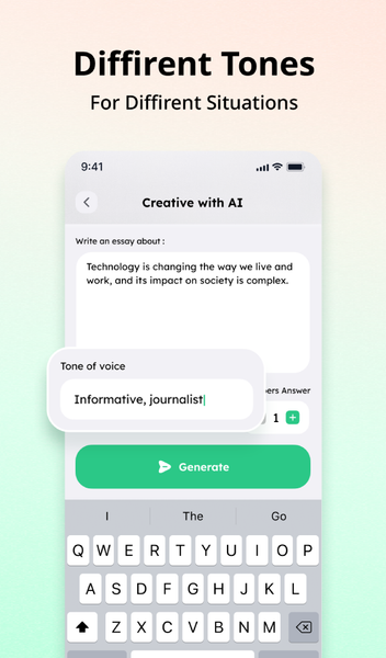 AI Writer: Chatbot Assistant - عکس برنامه موبایلی اندروید