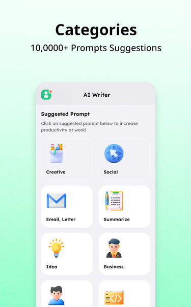 AI Writer: Chatbot Assistant - عکس برنامه موبایلی اندروید
