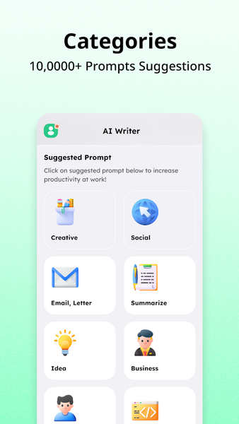 AI Writer: Chatbot Assistant - عکس برنامه موبایلی اندروید