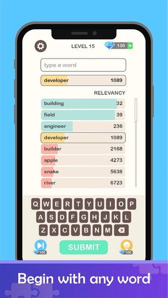 Contexto - Similar Word - Gameplay image of android game