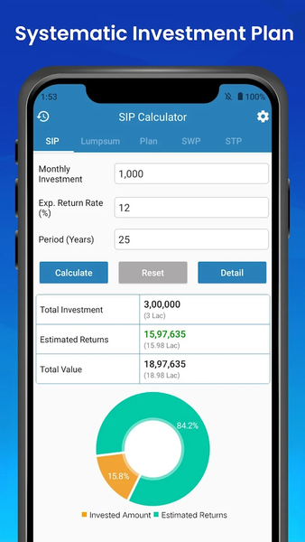 SIP Calculator - عکس برنامه موبایلی اندروید