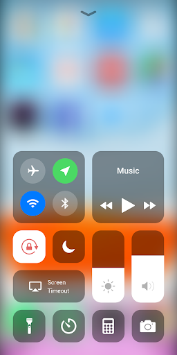 Control Center iOS 15 - عکس برنامه موبایلی اندروید