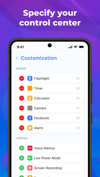 Control Center OS Style - عکس برنامه موبایلی اندروید