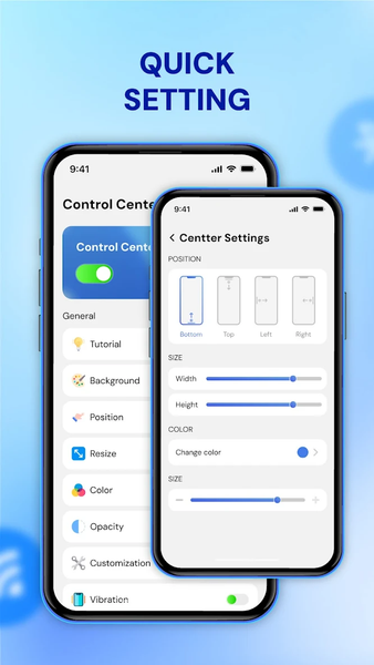 Quick Control Center & Tools - عکس برنامه موبایلی اندروید
