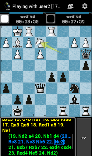 Chess ChessOK Playing Zone PGN - Gameplay image of android game