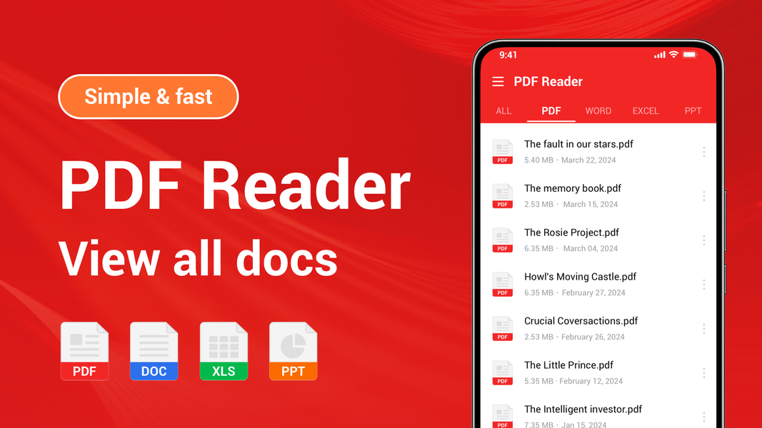 PDF Reader - Read All Document - عکس برنامه موبایلی اندروید