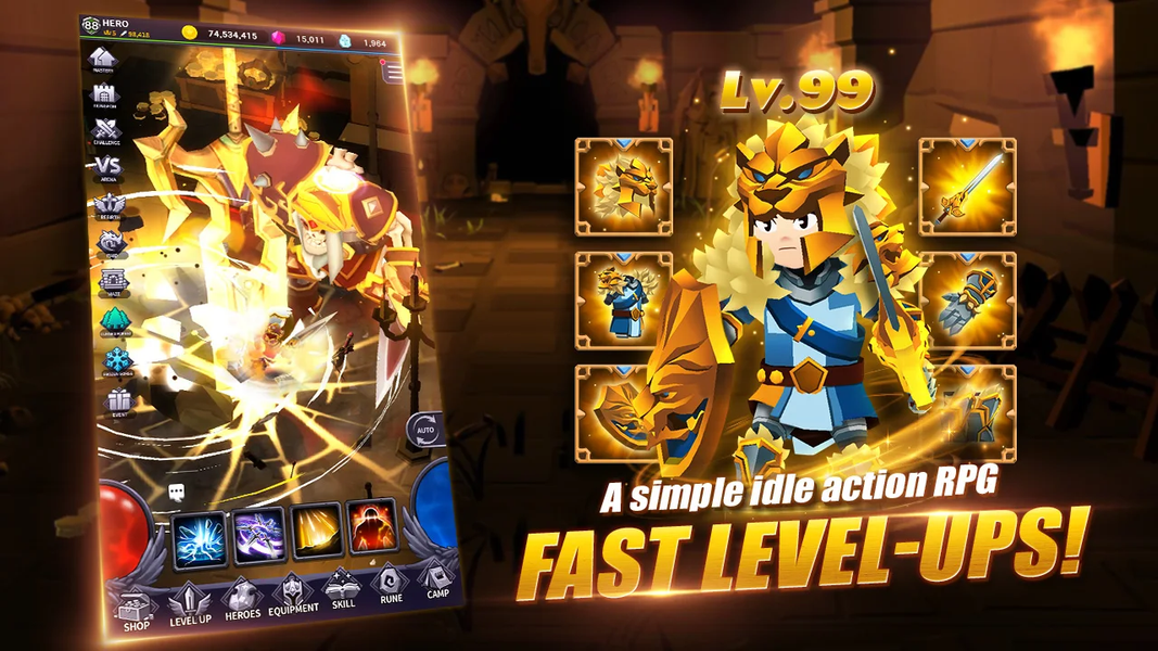 AFK Dungeon : Idle Action RPG - Gameplay image of android game