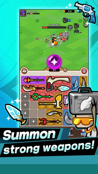 Backpack Survivors : Idle RPG - Gameplay image of android game