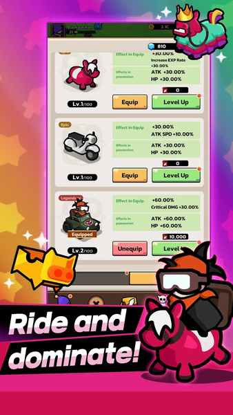 Backpack Survivors : Idle RPG - Gameplay image of android game