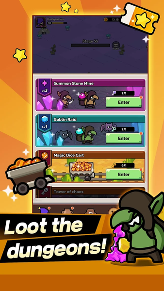 Backpack Survivors : Idle RPG - Gameplay image of android game