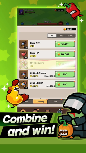 Backpack Survivors : Idle RPG - Gameplay image of android game