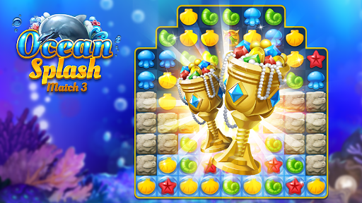 Ocean Splash: Jelly Fish gems - عکس بازی موبایلی اندروید