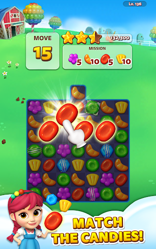 Sweet Road : Lollipop Match 3 - Gameplay image of android game