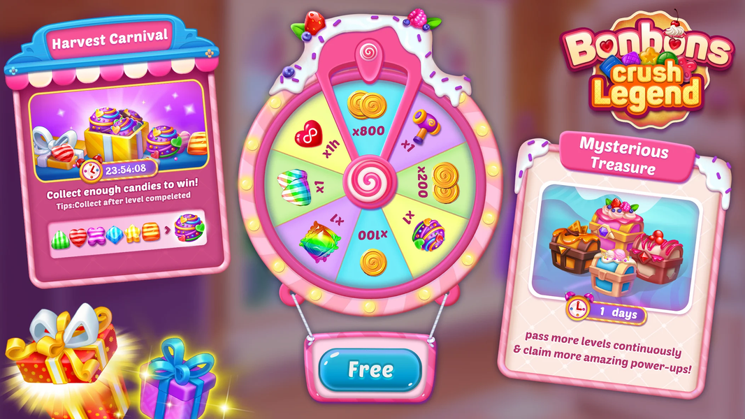 Bonbons Crush Legend - Match ۳ - عکس برنامه موبایلی اندروید