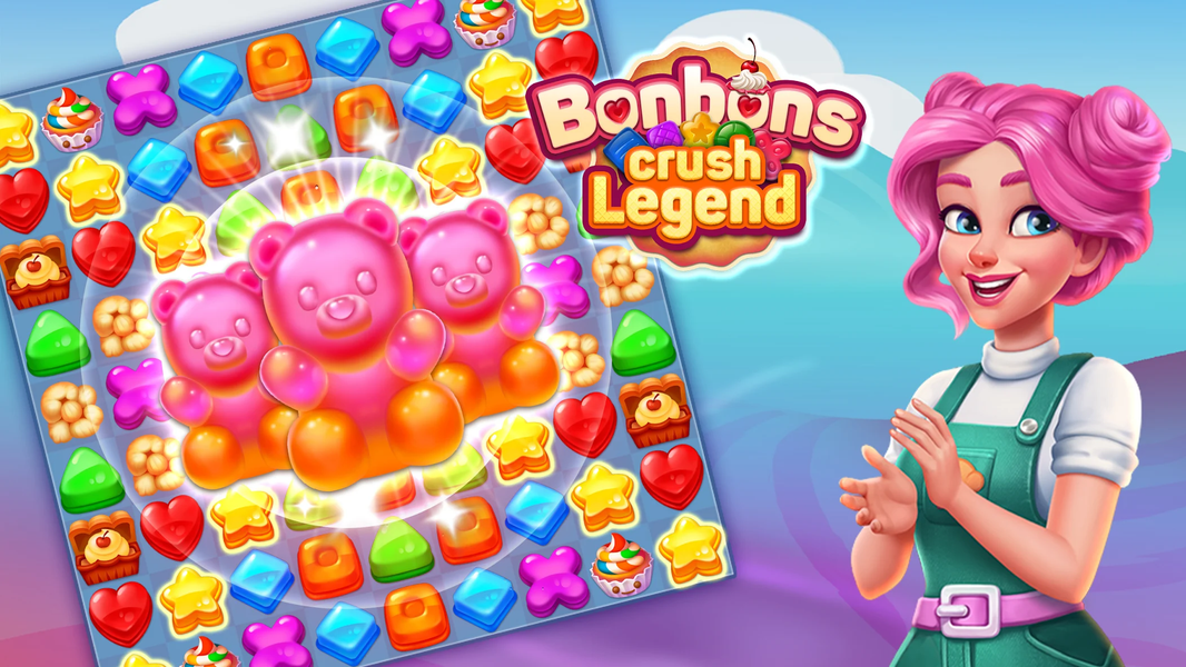 Bonbons Crush Legend - Match ۳ - عکس برنامه موبایلی اندروید