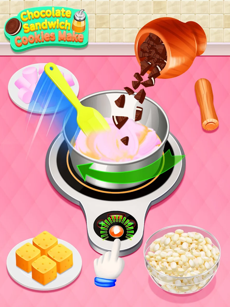 Chocolate Sandwich Cookies Mak - Gameplay image of android game