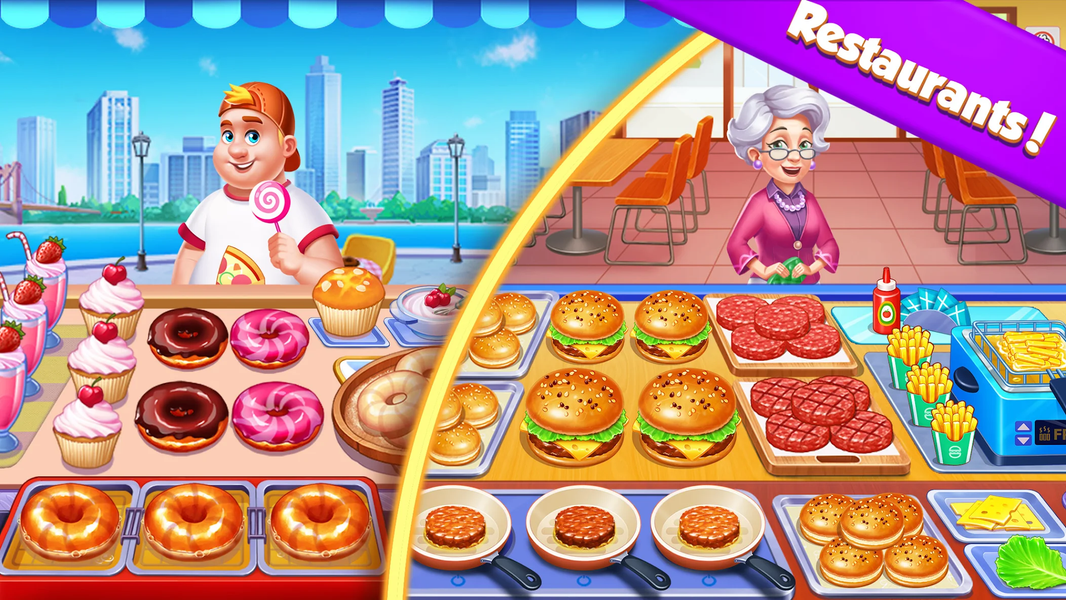 Cooking Town : Kitchen Games - Gameplay image of android game