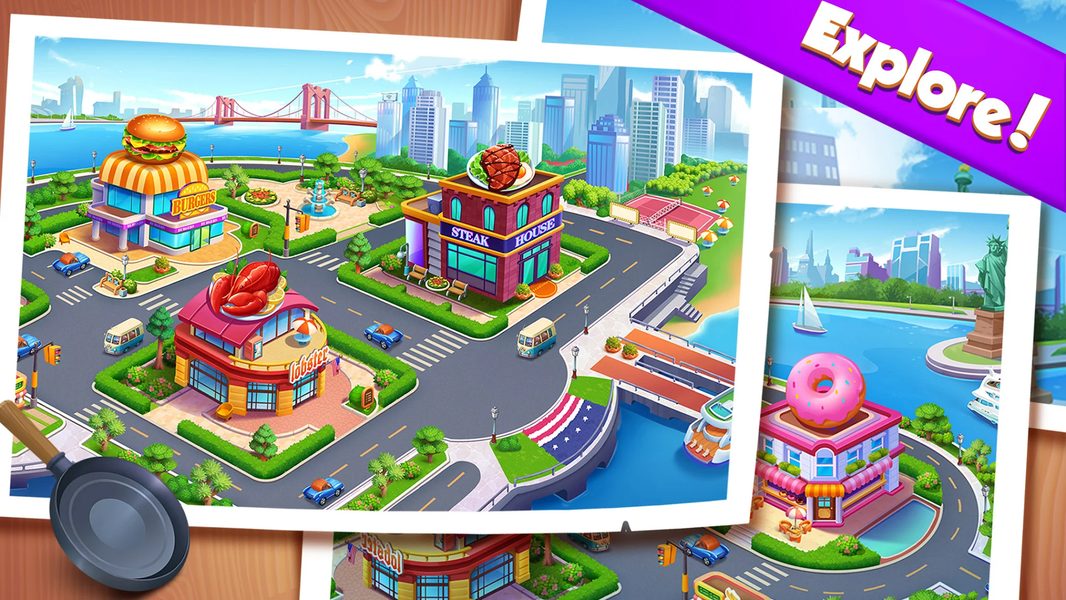 Cooking Town : Kitchen Games - Gameplay image of android game