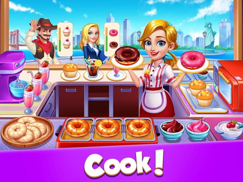 Cooking Town : Kitchen Games - Gameplay image of android game