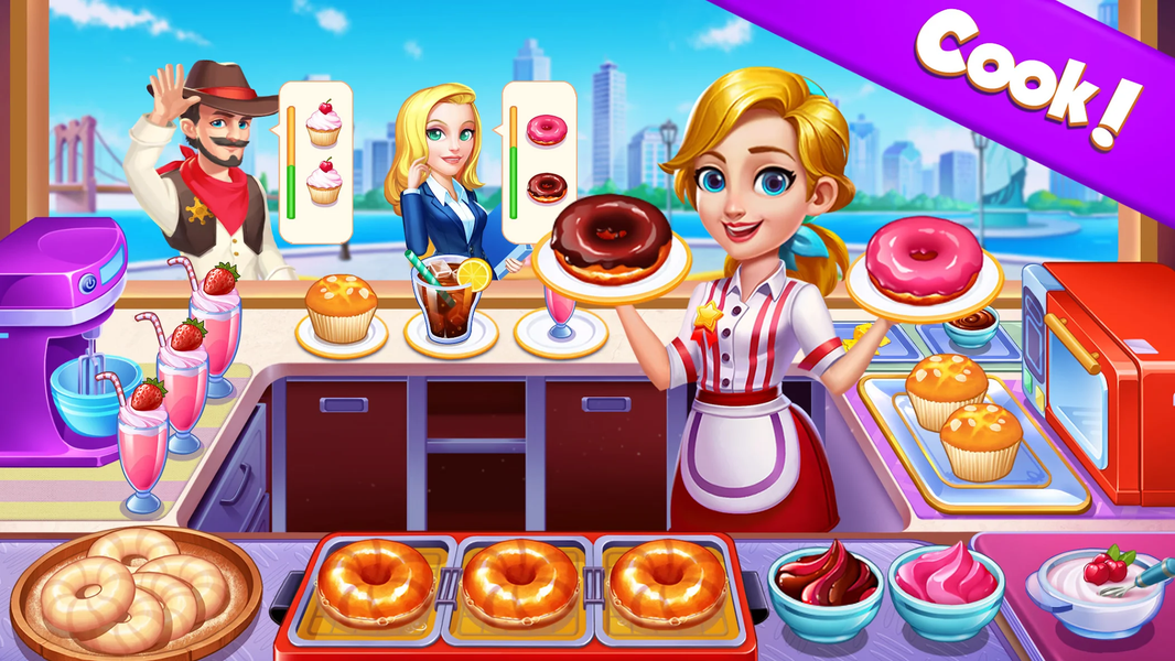 Cooking Town : Kitchen Games - Gameplay image of android game