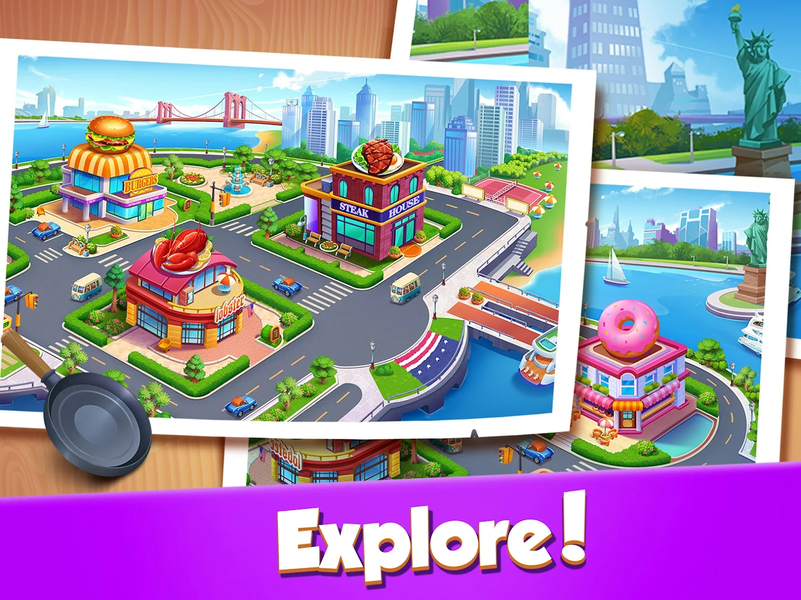 Cooking Town : Kitchen Games - Gameplay image of android game