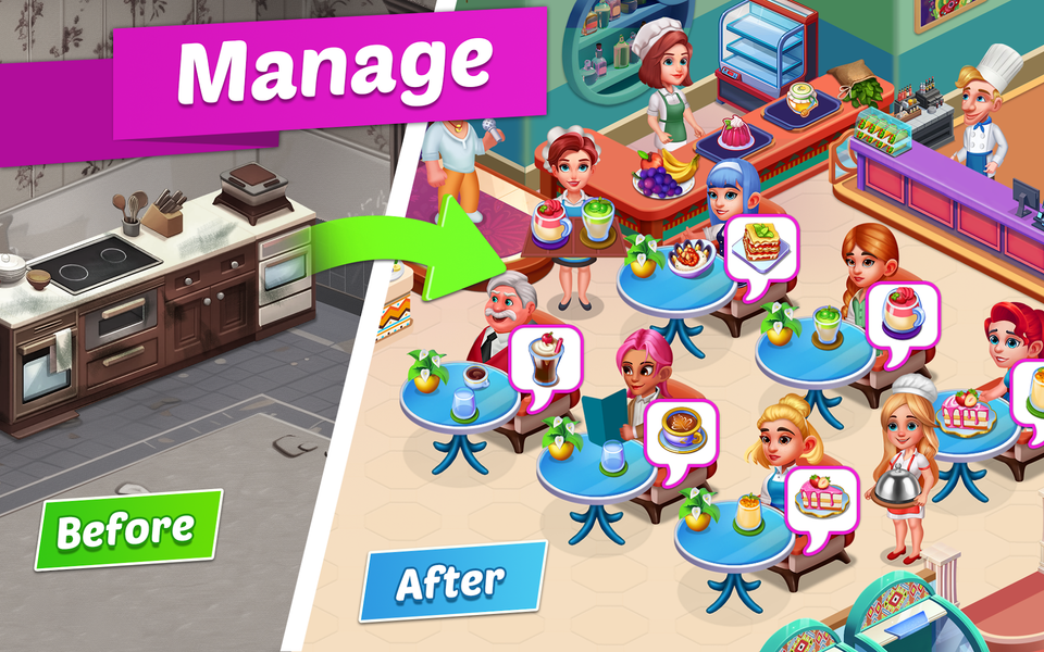 Happy Cooking: Restaurant Game - عکس بازی موبایلی اندروید