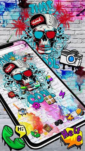 Cool Skull Graffiti Theme - عکس برنامه موبایلی اندروید