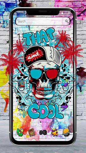 Cool Skull Graffiti Theme - عکس برنامه موبایلی اندروید