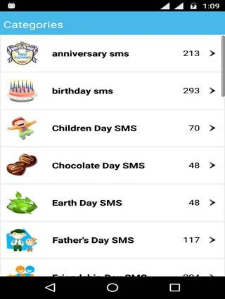 Day Wishes SMS 2000+ - عکس برنامه موبایلی اندروید