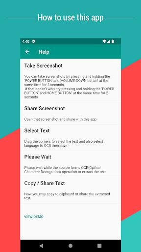 Copy Text On Screen - عکس برنامه موبایلی اندروید