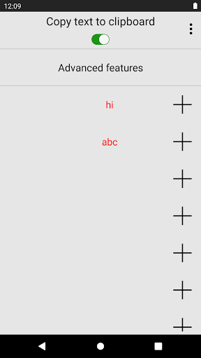 copy text to clipboard - Image screenshot of android app