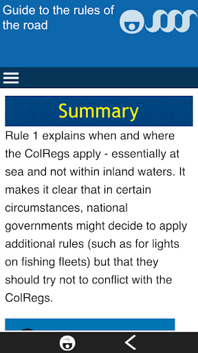 Rules of the Road - Colregs - Image screenshot of android app