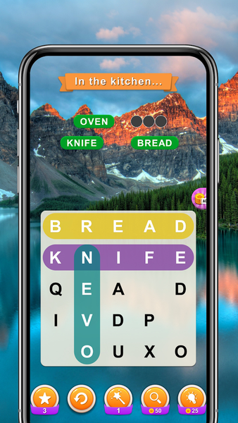AZWORD Word Search - Gameplay image of android game