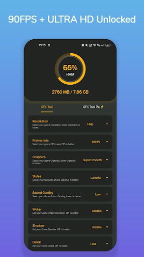 GFX Tool for PUBG & BGMI - Image screenshot of android app