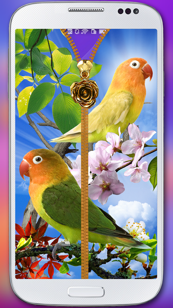 Birds lock screen. - Image screenshot of android app