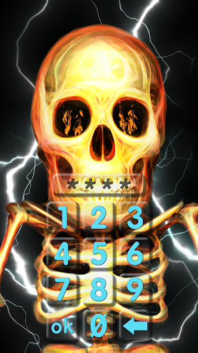 Skull lock screen. - Image screenshot of android app