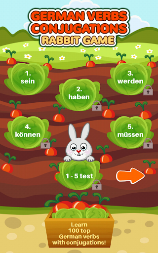 Learn German Verbs Forms: Rabbit Grammar Game - عکس بازی موبایلی اندروید