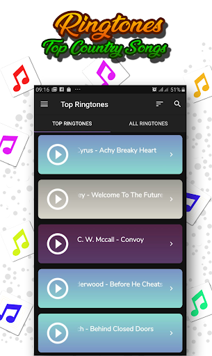 Country Ringtones & Podcasts - Image screenshot of android app