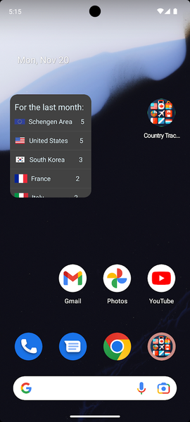 Country Tracker - عکس برنامه موبایلی اندروید