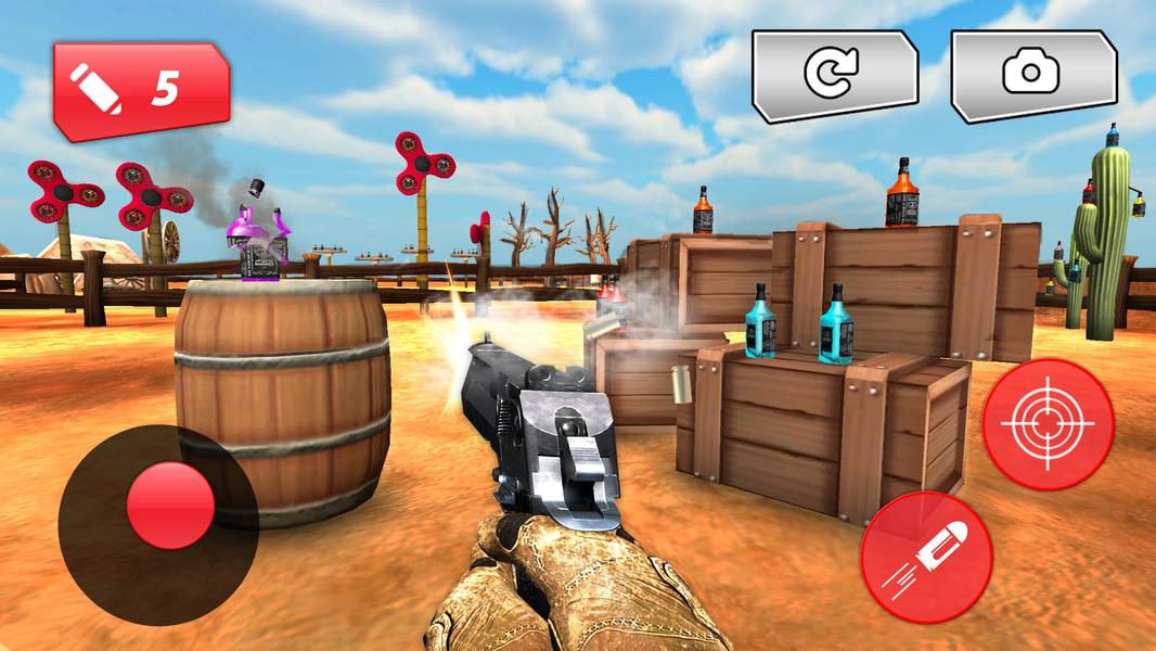 Knock Bottles Down Gun Games - عکس بازی موبایلی اندروید