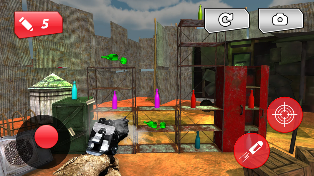 Knock Bottles Down Gun Games - عکس بازی موبایلی اندروید