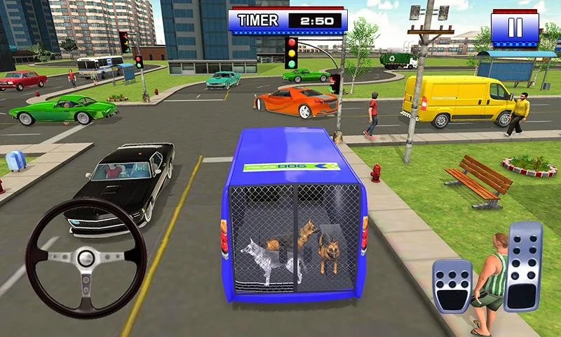 Police Dog Transport Truck 3D - Gameplay image of android game