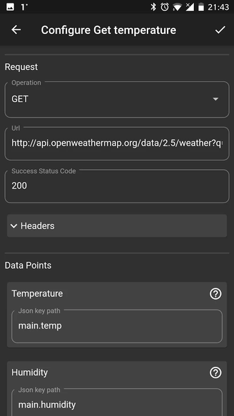 IOT Dashboard - عکس برنامه موبایلی اندروید